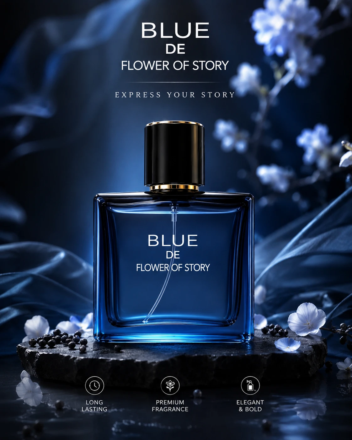 Blue De Flower of Story Long Lasting Premium Perfume for Men